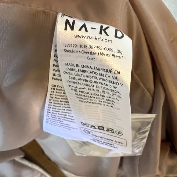 NA-KD Oversized Wool Blend Coat - Picture 8 of 9